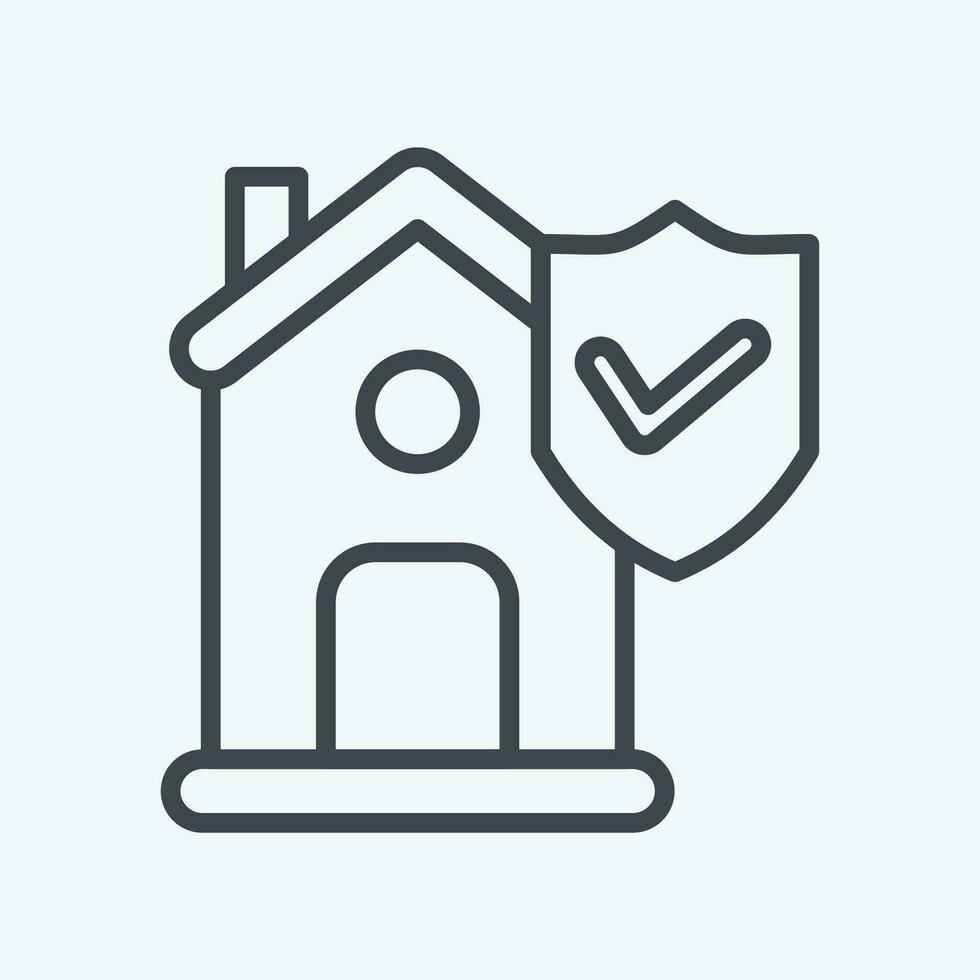 Icon Insurance Insurance. related to Finance symbol. line style. simple design editable. simple illustration vector