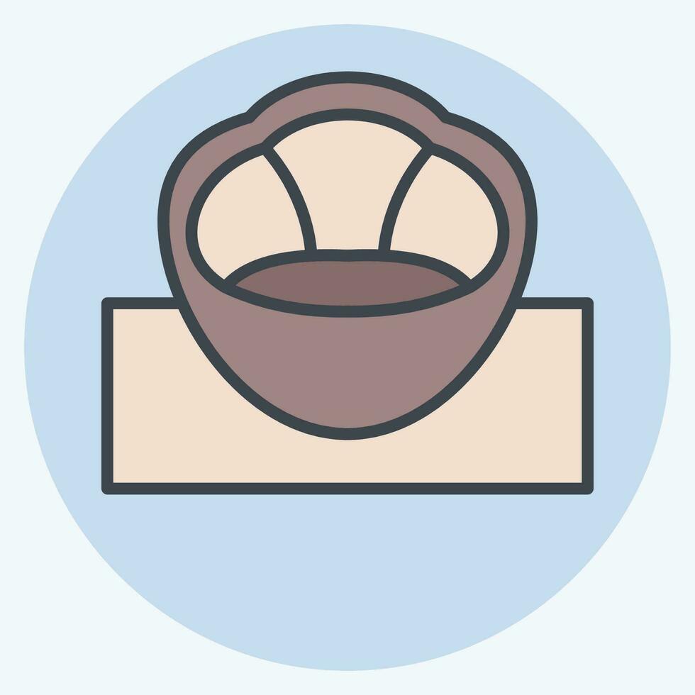 Icon Bean Bag. related to Home Decoration symbol. color mate style. simple design editable. simple illustration vector