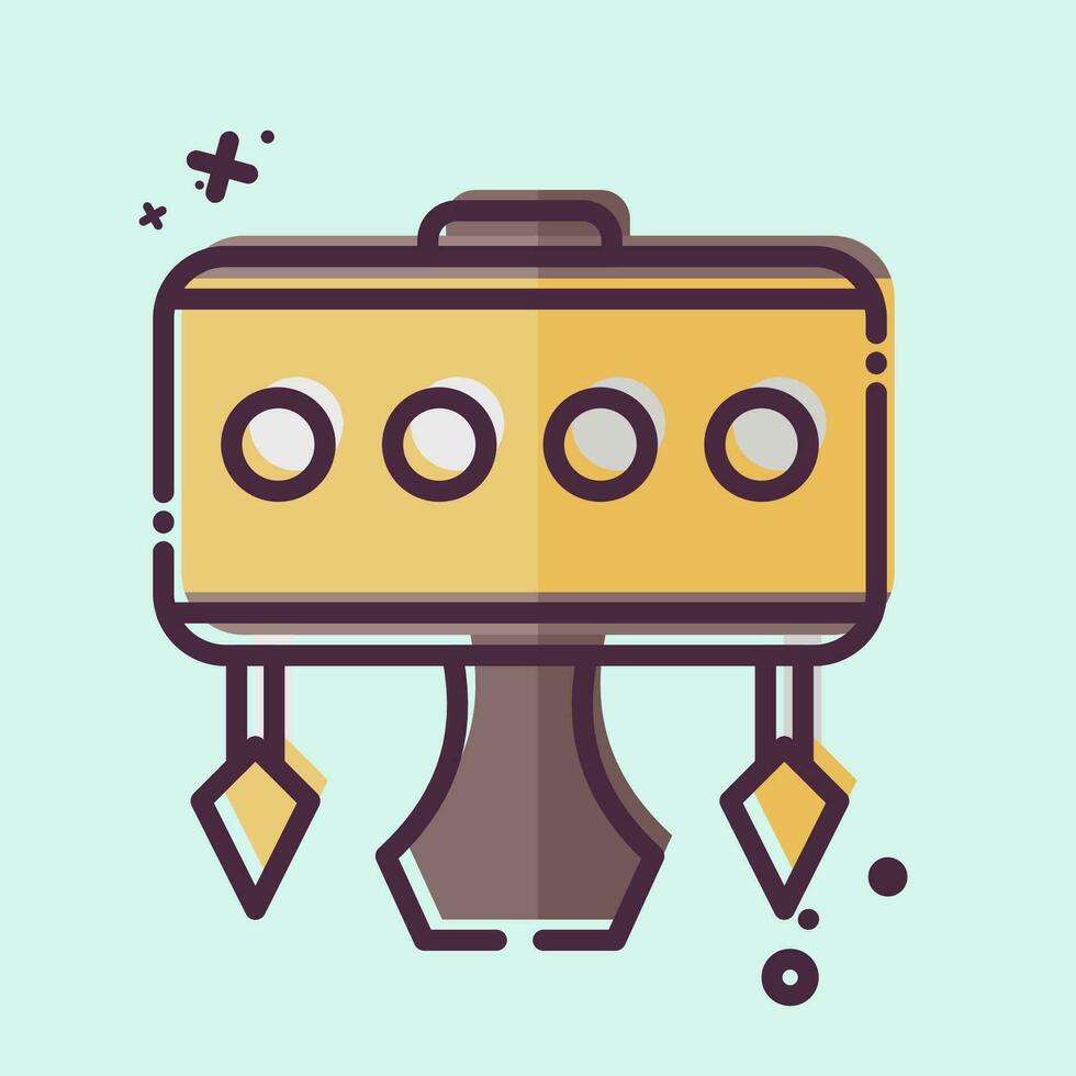 Icon Lamp. related to Home Decoration symbol. MBE style. simple design editable. simple illustration vector