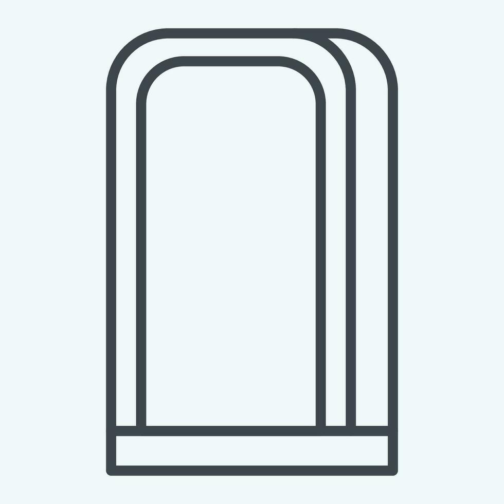 Icon Mirror. related to Home Decoration symbol. line style. simple design editable. simple illustration vector