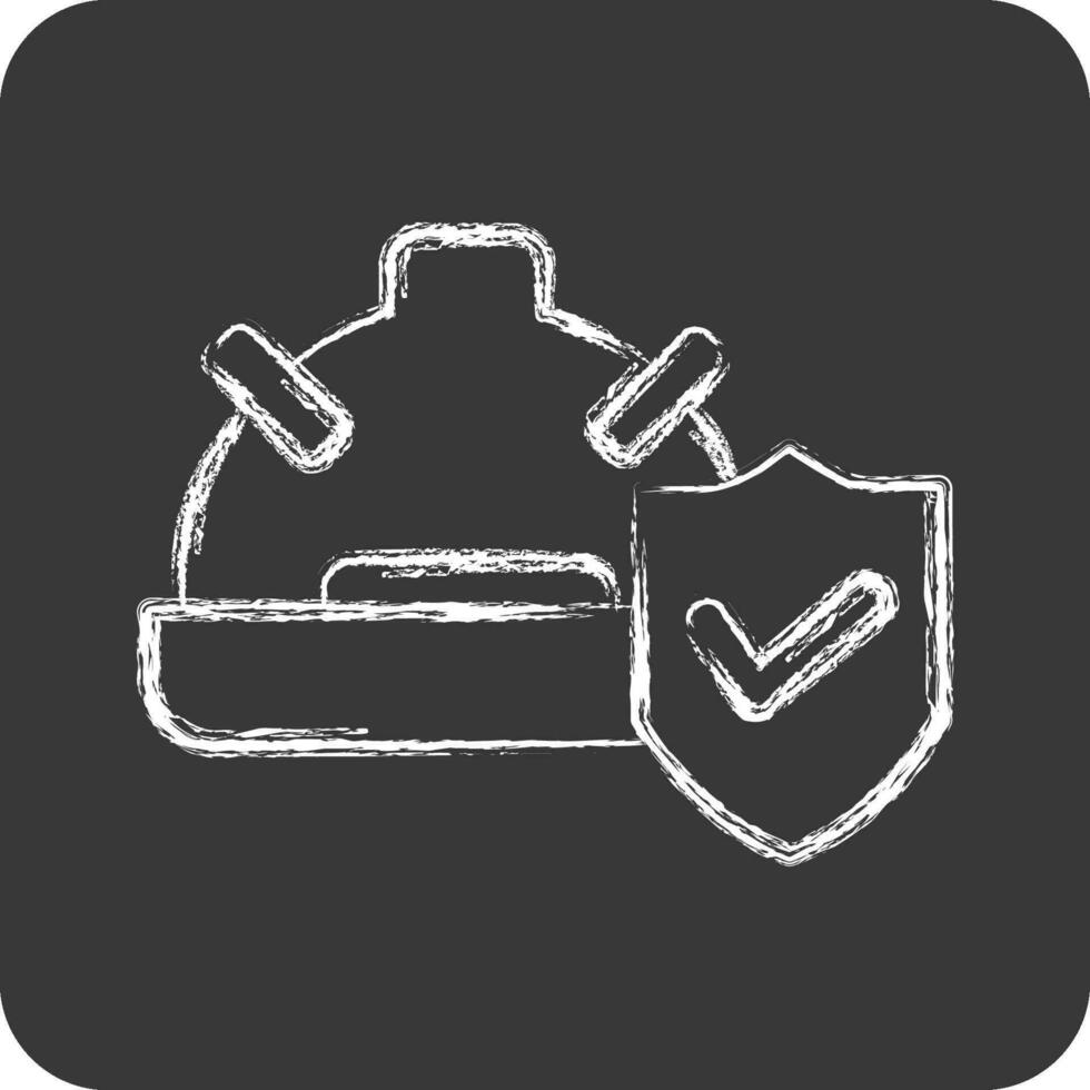 Icon Labour Insurance. related to Finance symbol. chalk Style. simple design editable. simple illustration vector