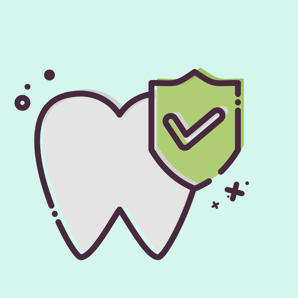 icono dental seguro. relacionado a Finanzas símbolo. mbe estilo. sencillo diseño editable. sencillo ilustración vector