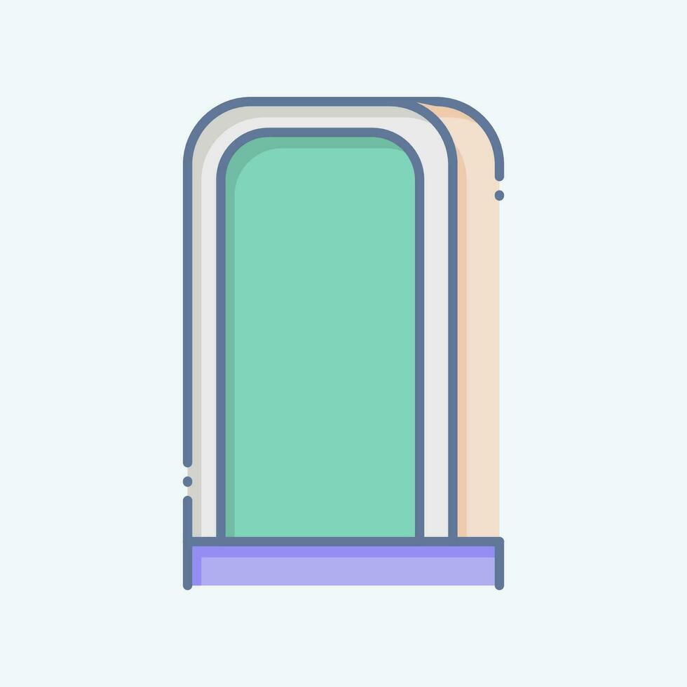 Icon Mirror. related to Home Decoration symbol. doodle style. simple design editable. simple illustration vector