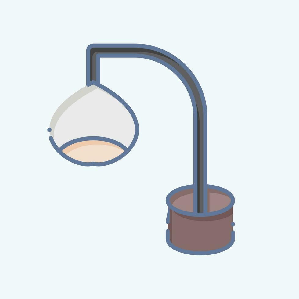 icono piso lámpara. relacionado a hogar decoración símbolo. garabatear estilo. sencillo diseño editable. sencillo ilustración vector