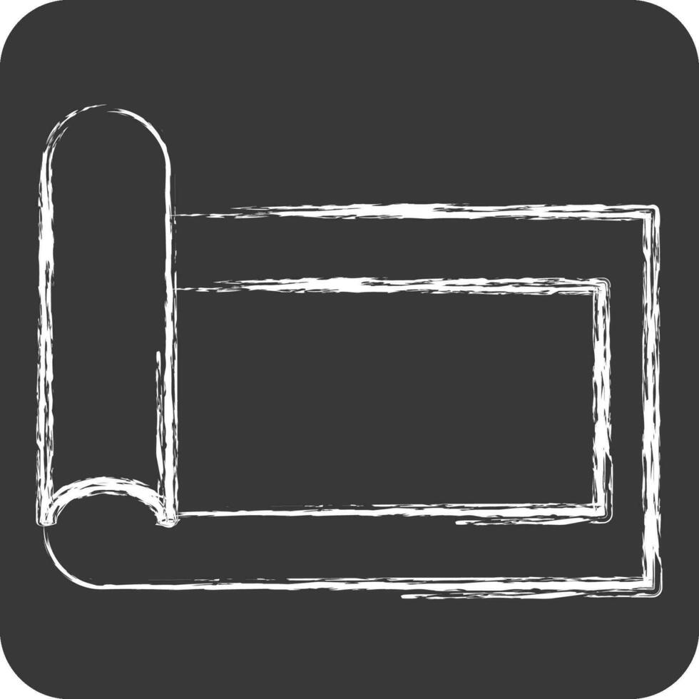 Icon Carpet. related to Home Decoration symbol. chalk Style. simple design editable. simple illustration vector