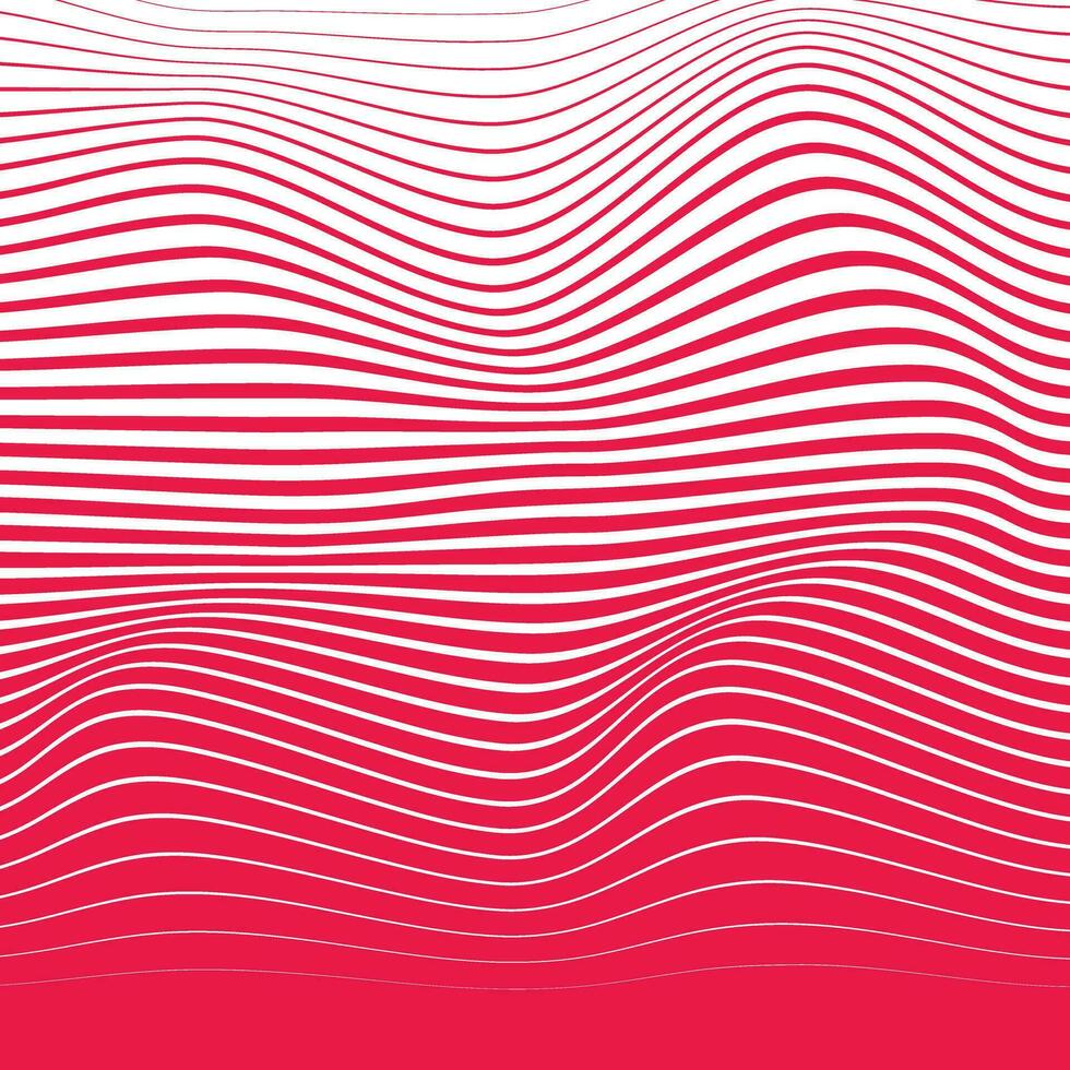 simple abstract lolipop pink color horizontal blend wavy distort pattern art vector