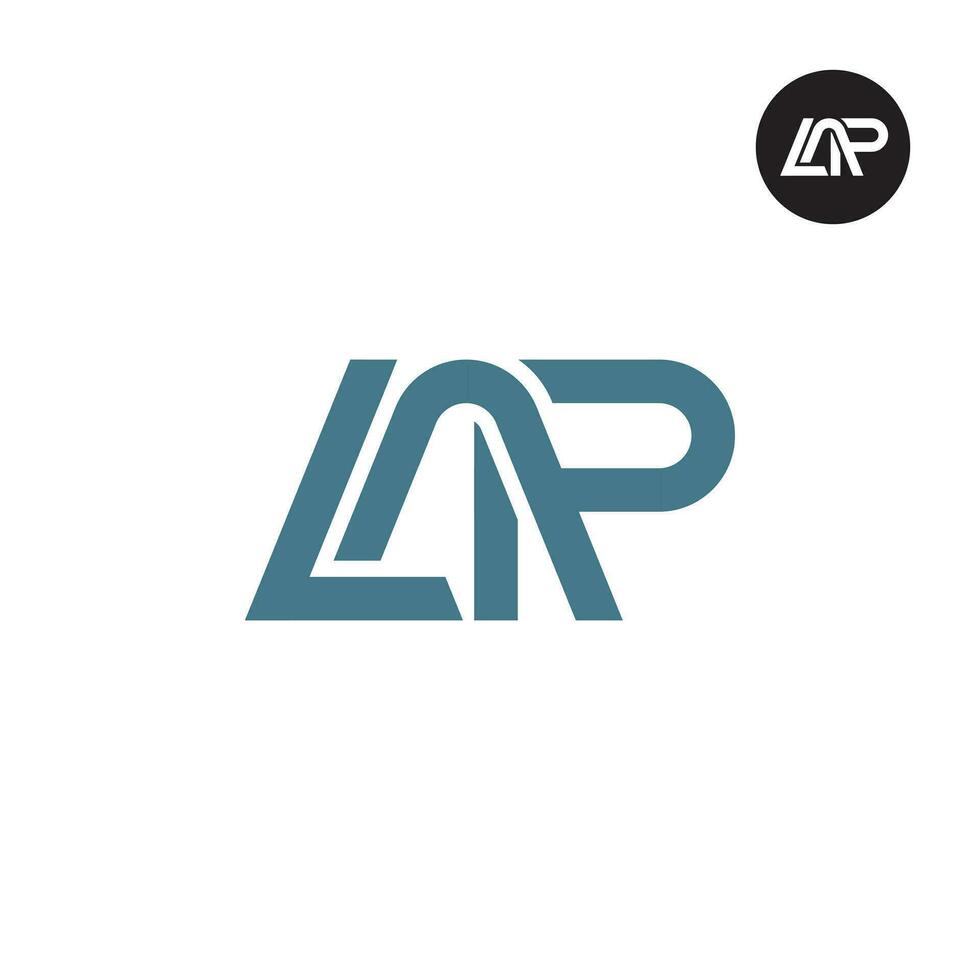 Letter LAP Monogram Logo Design vector