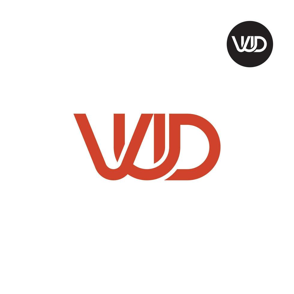 Letter VUD Monogram Logo Design vector