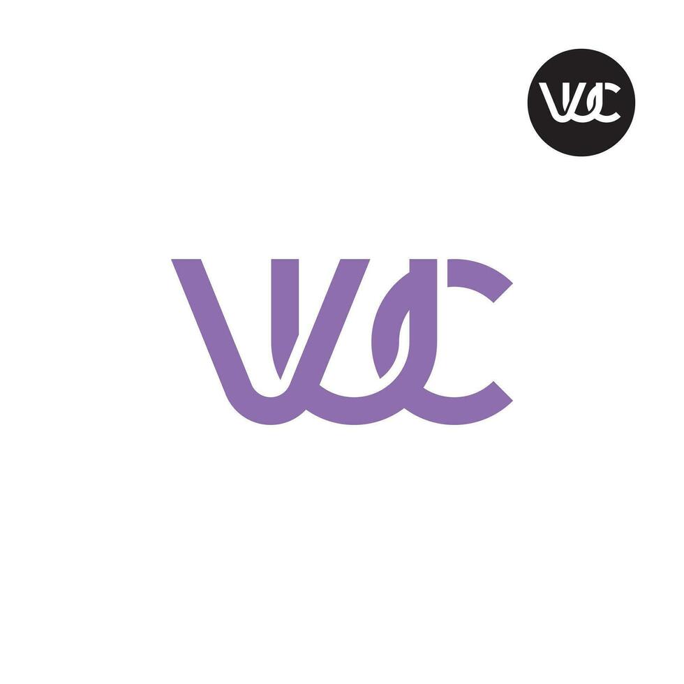 letra vuc monograma logo diseño vector