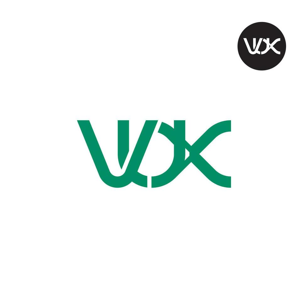 letra vux monograma logo diseño vector