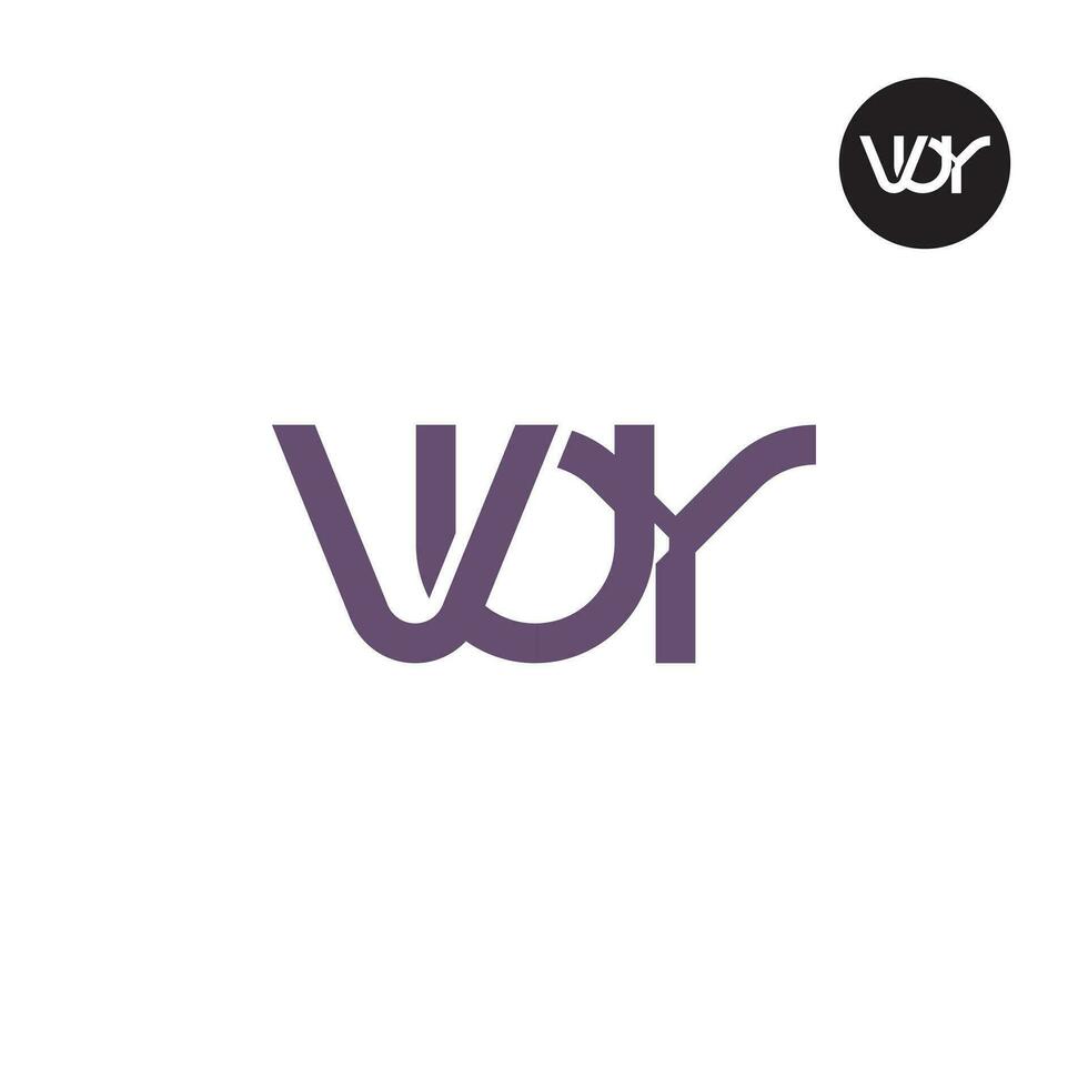 letra vuy monograma logo diseño vector