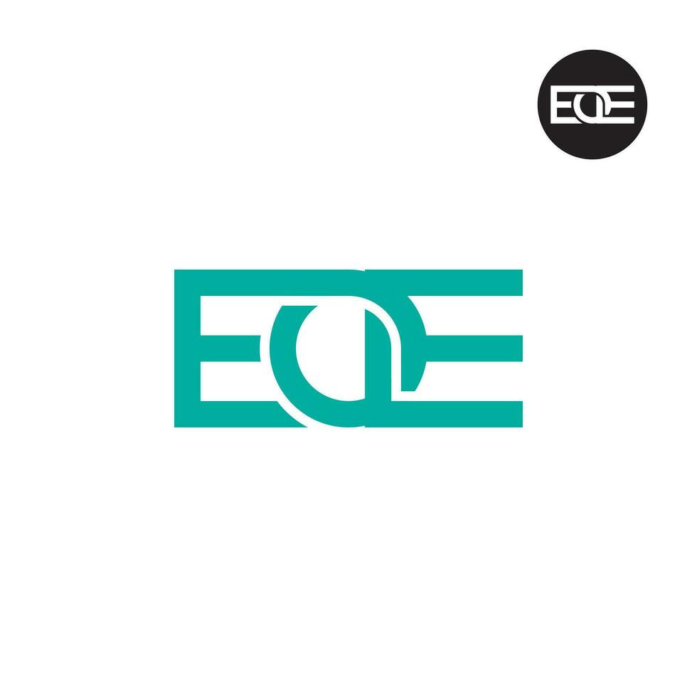 letra eoe monograma logo diseño vector