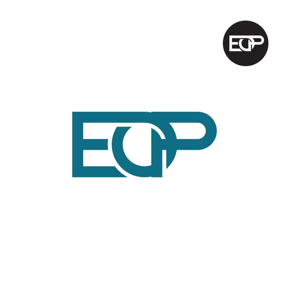 Letter EOP Monogram Logo Design vector