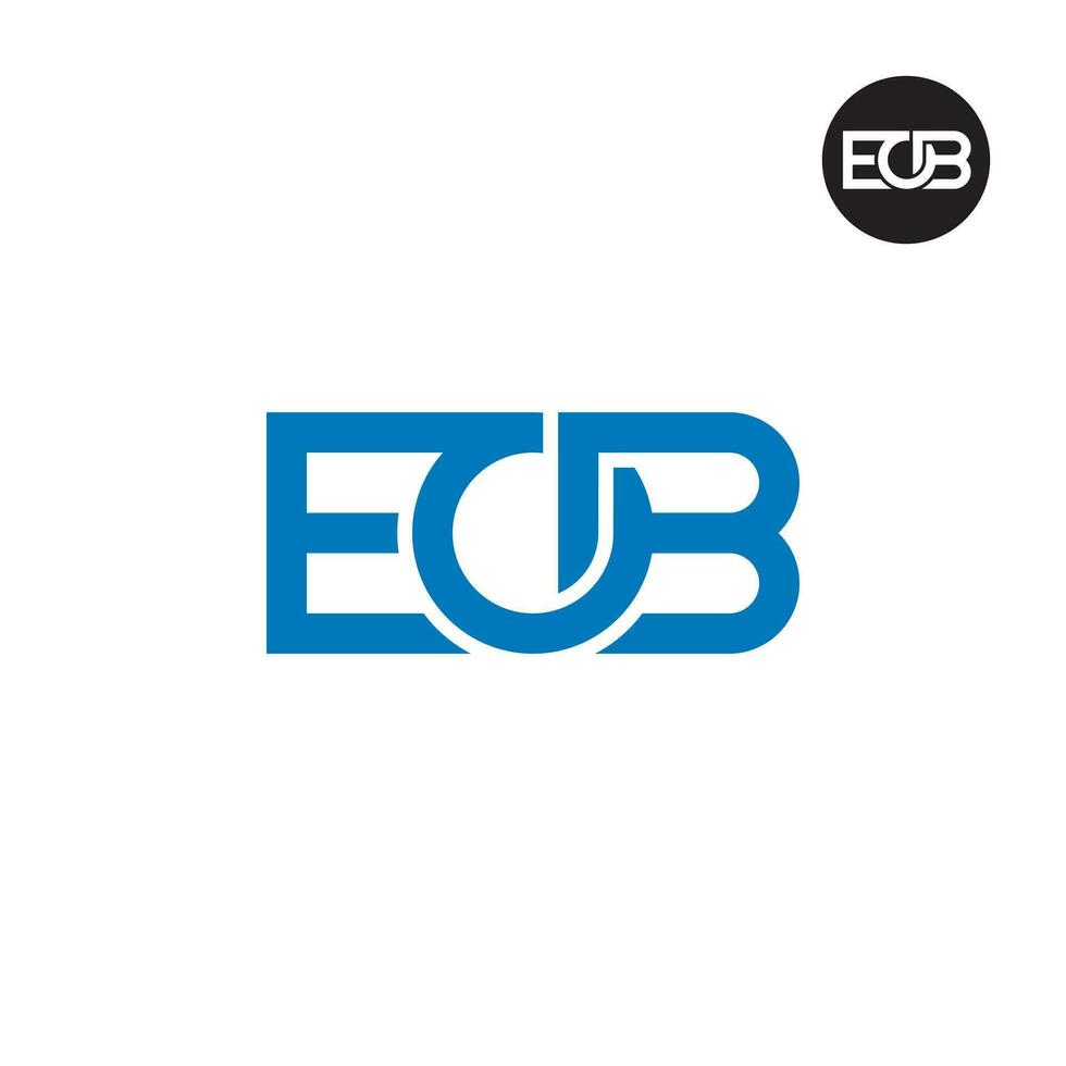 Letter EOB Monogram Logo Design vector