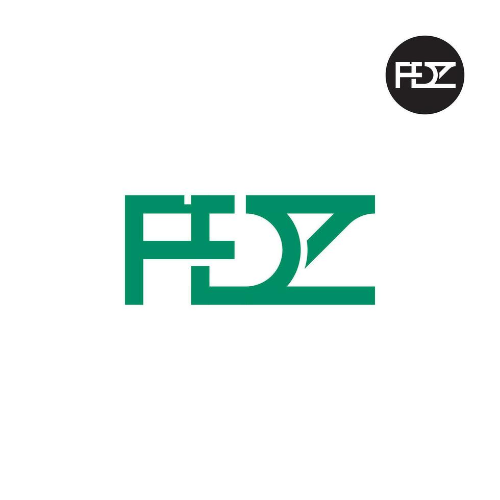 letra fdz monograma logo diseño vector