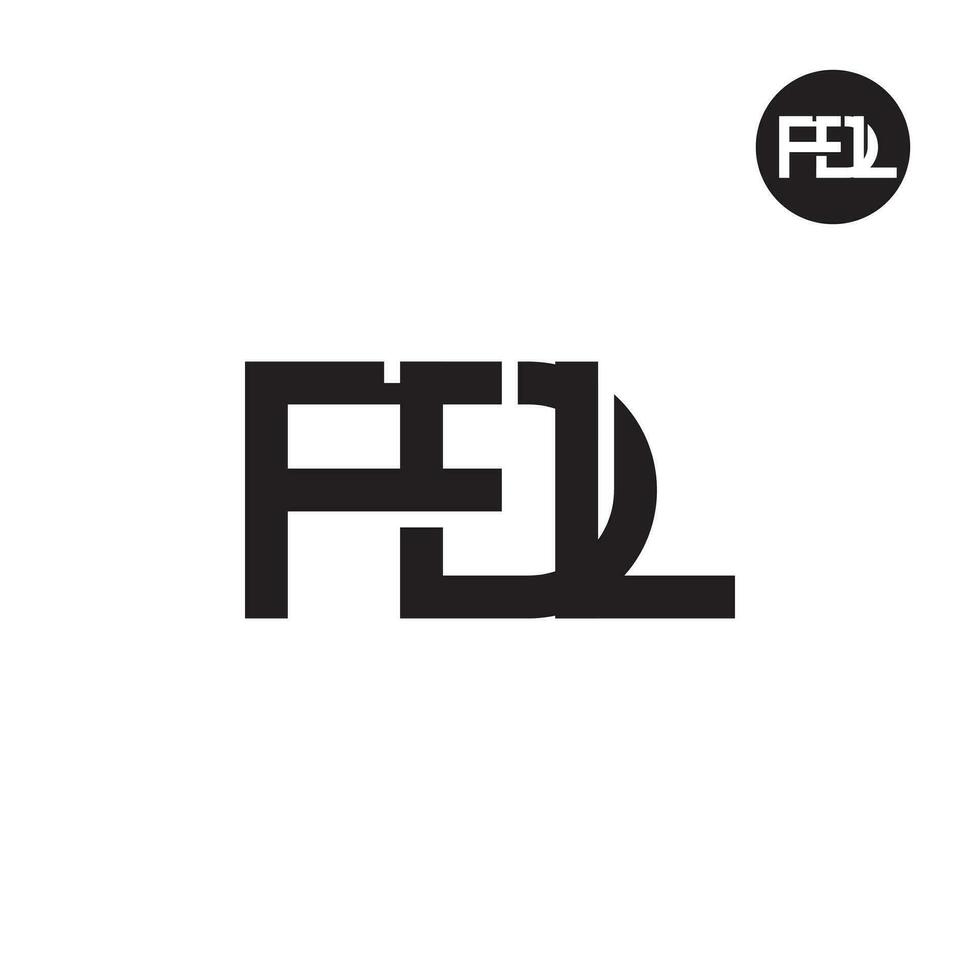 letra fdl monograma logo diseño vector