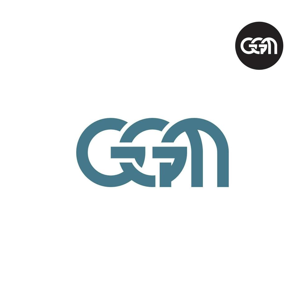 letra gmm monograma logo diseño vector