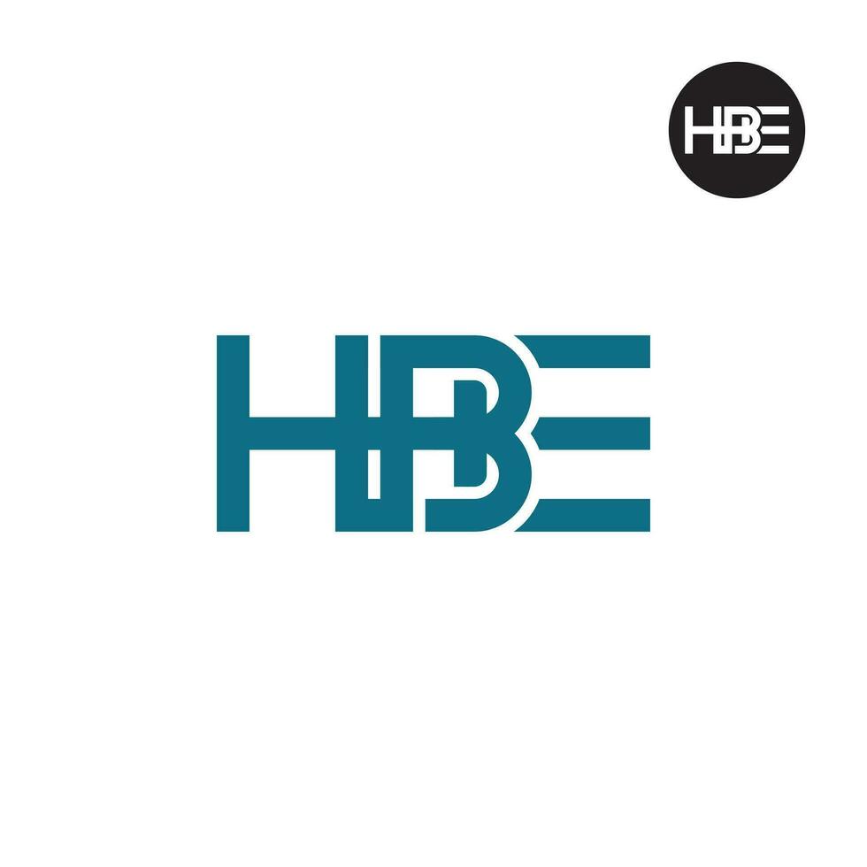 letra hbe monograma logo diseño vector
