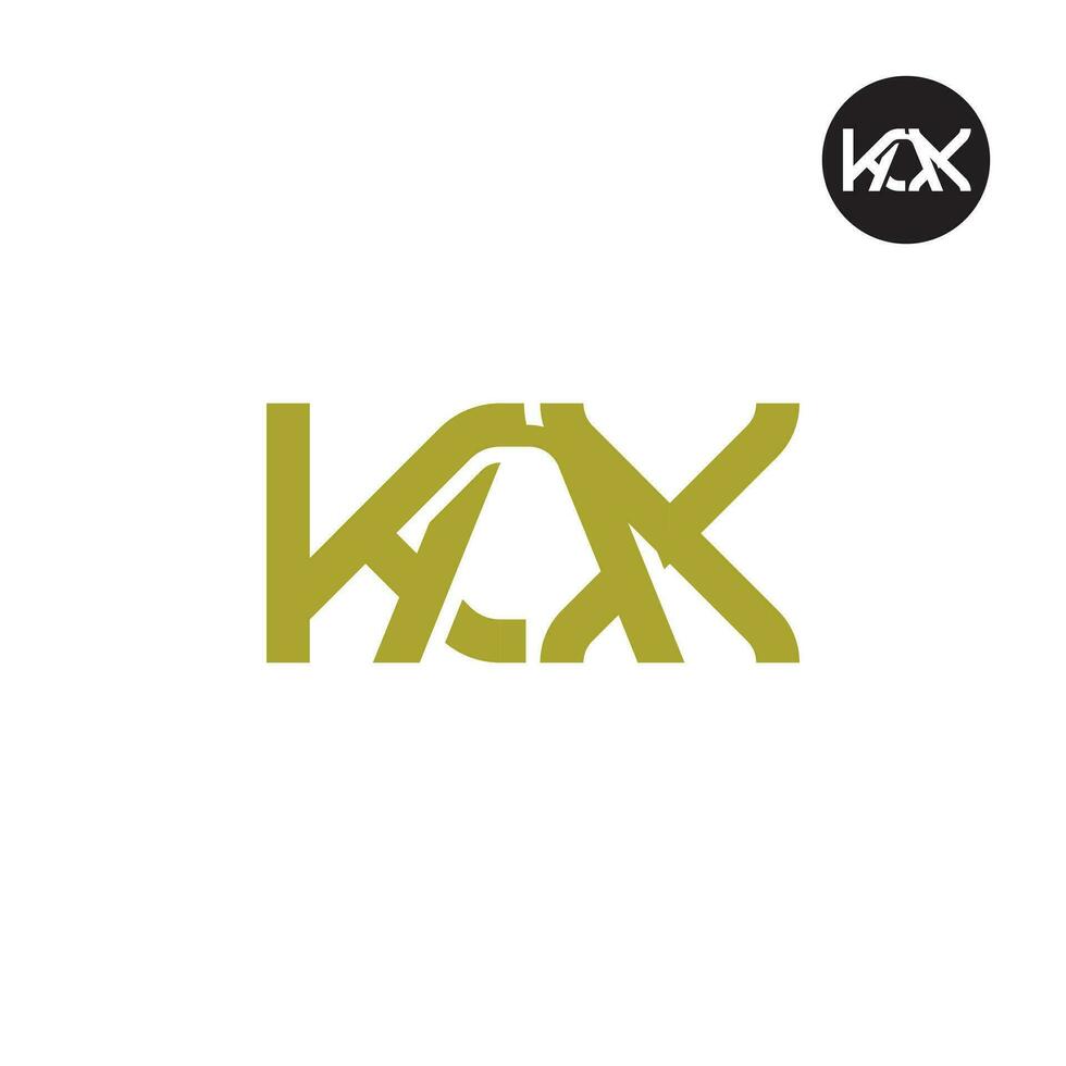 Letter KAX Monogram Logo Design vector