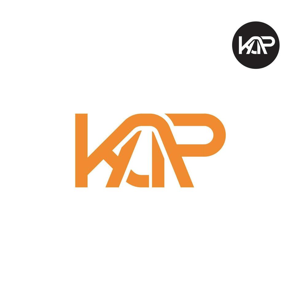 letra kap monograma logo diseño vector