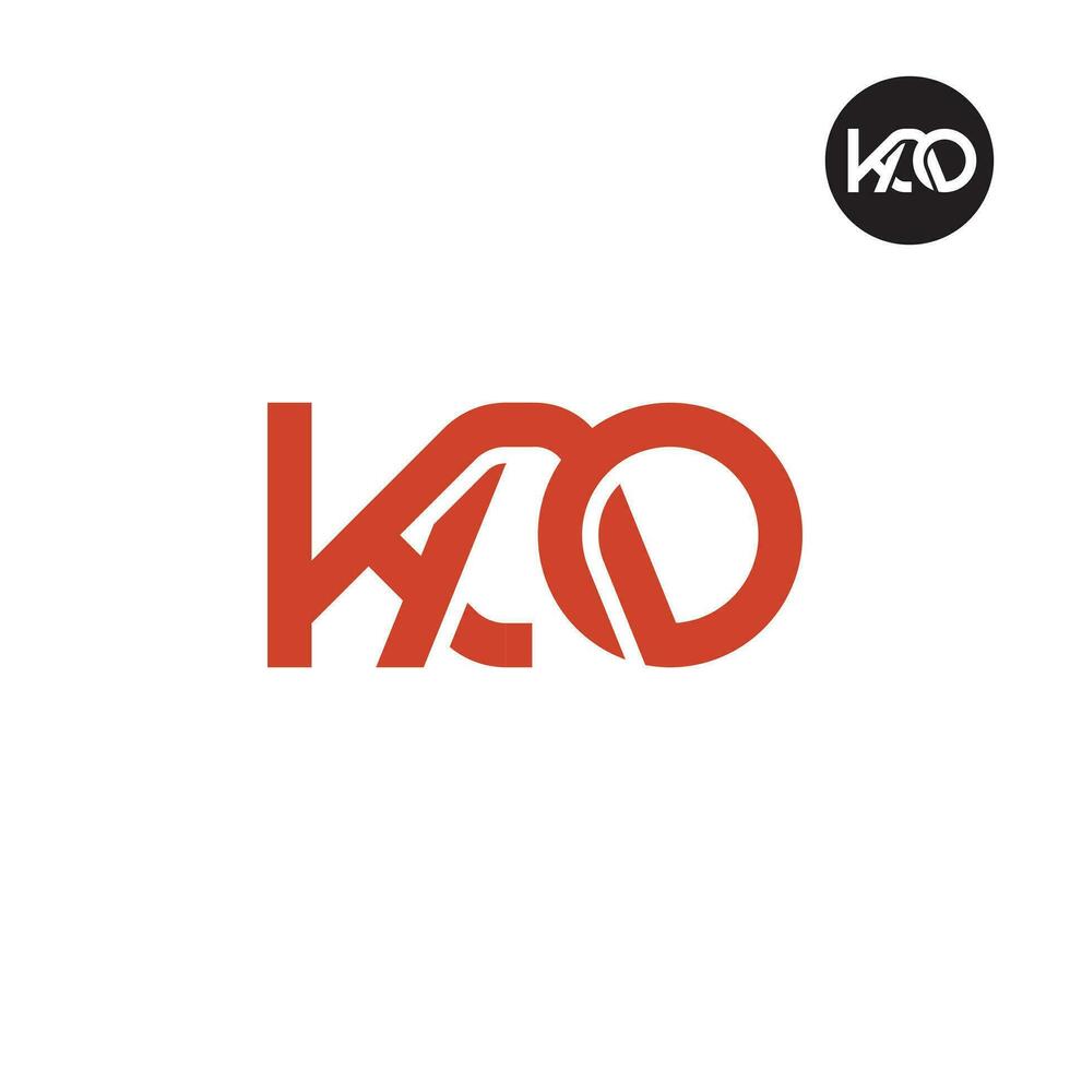 Letter KAO Monogram Logo Design vector