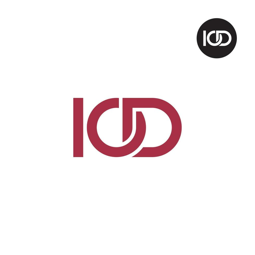 Letter IOD Monogram Logo Design vector