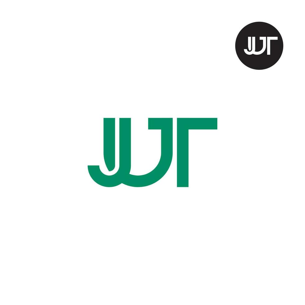 Letter JUT Monogram Logo Design vector