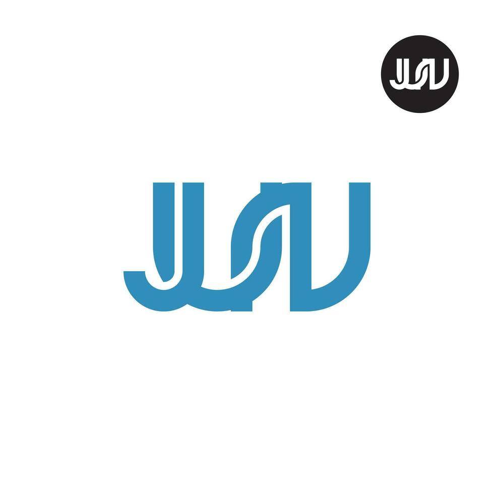 Letter JUN Monogram Logo Design vector