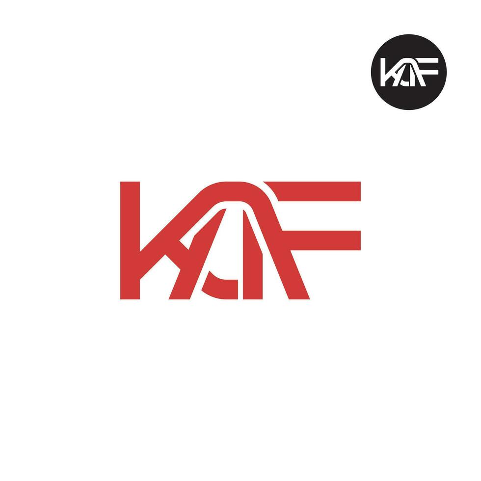 Letter KAF Monogram Logo Design vector