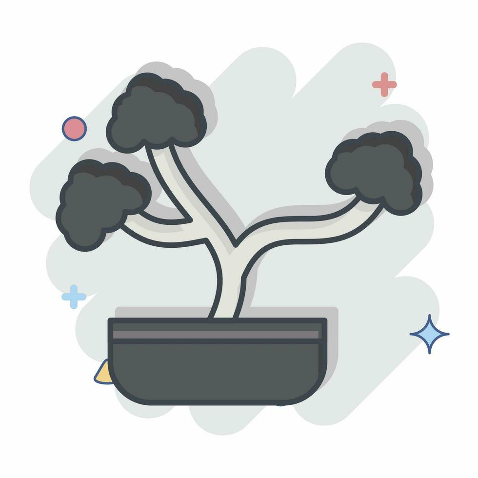 Icon Plant. related to Home Decoration symbol. comic style. simple design editable. simple illustration vector