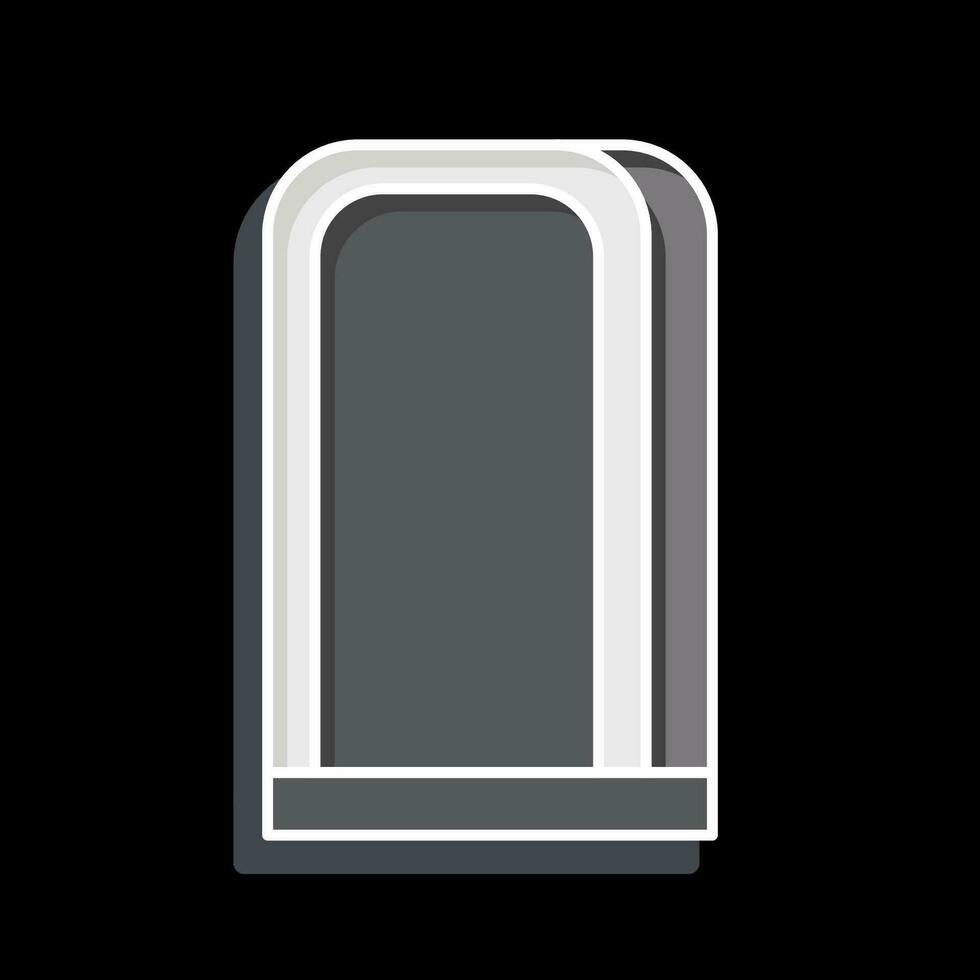 Icon Mirror. related to Home Decoration symbol. glossy style. simple design editable. simple illustration vector
