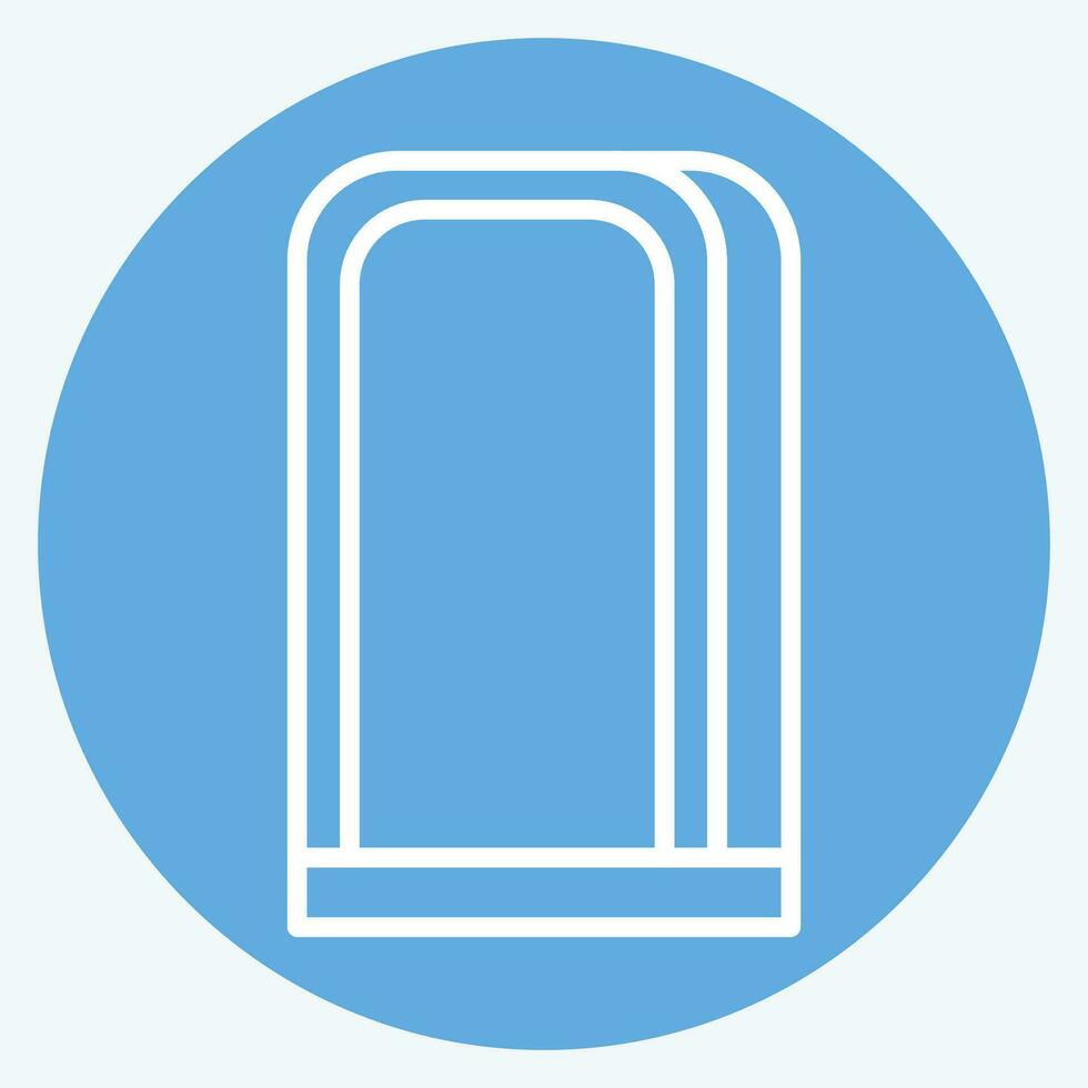 Icon Mirror. related to Home Decoration symbol. blue eyes style. simple design editable. simple illustration vector