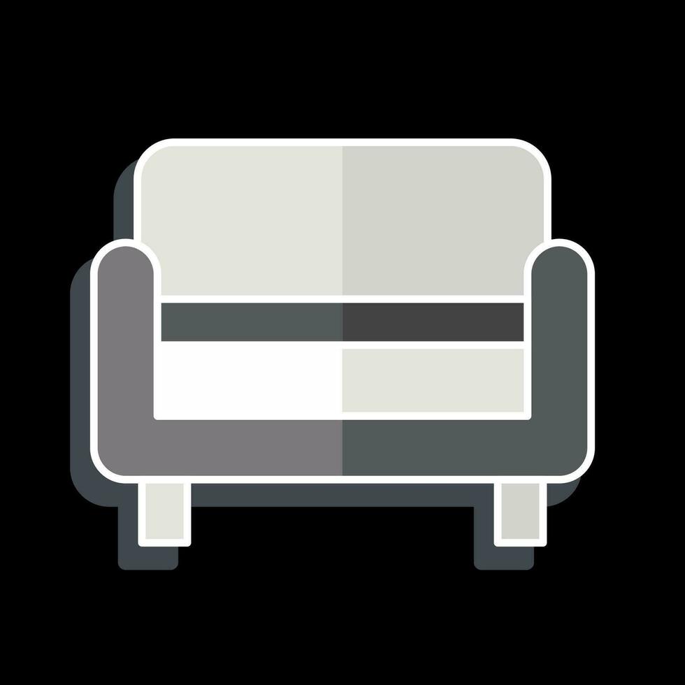 Icon Bench. related to Home Decoration symbol. glossy style. simple design editable. simple illustration vector