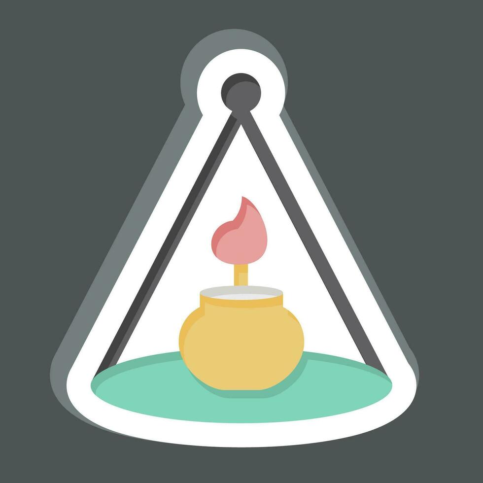 Sticker Candle. related to Home Decoration symbol. simple design editable. simple illustration vector