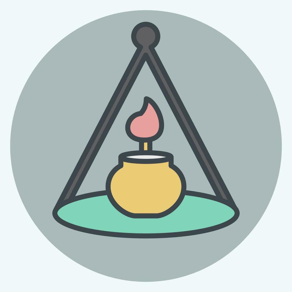 Icon Candle. related to Home Decoration symbol. color mate style. simple design editable. simple illustration vector