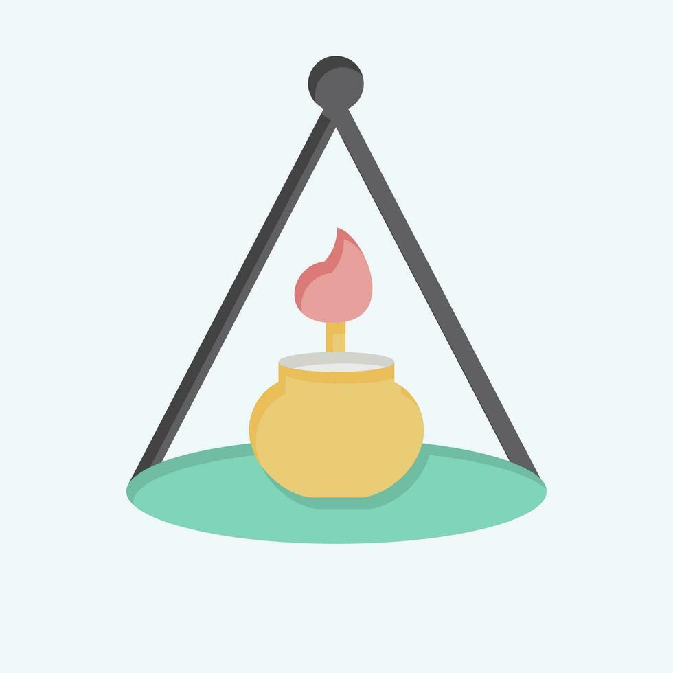 Icon Candle. related to Home Decoration symbol. flat style. simple design editable. simple illustration vector