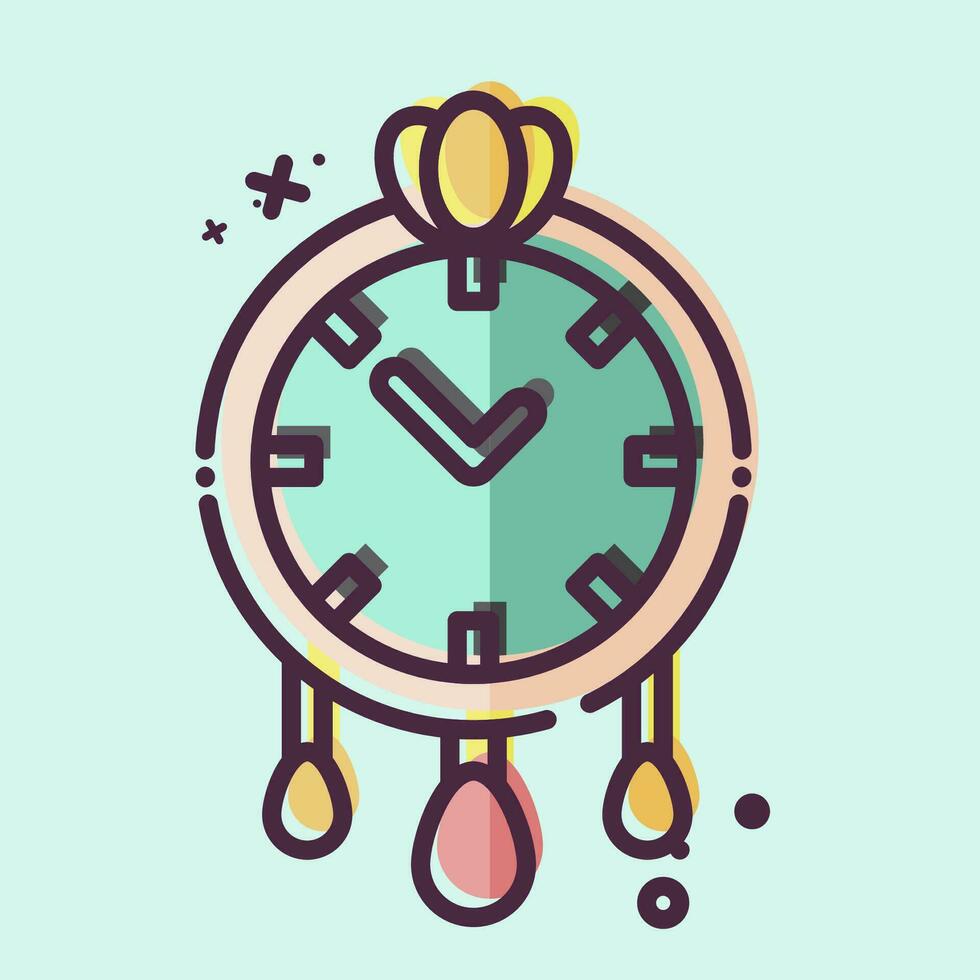 icono pared reloj. relacionado a hogar decoración símbolo. mbe estilo. sencillo diseño editable. sencillo ilustración vector
