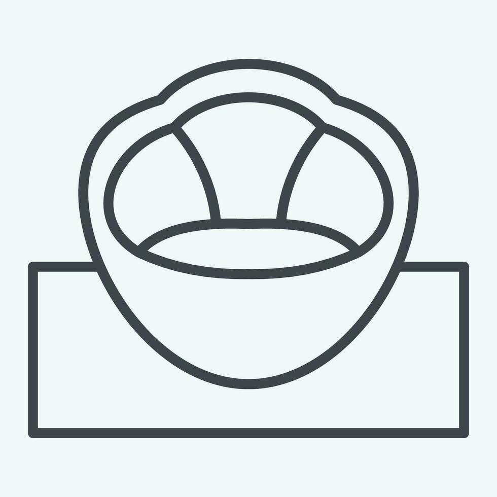 Icon Bean Bag. related to Home Decoration symbol. line style. simple design editable. simple illustration vector