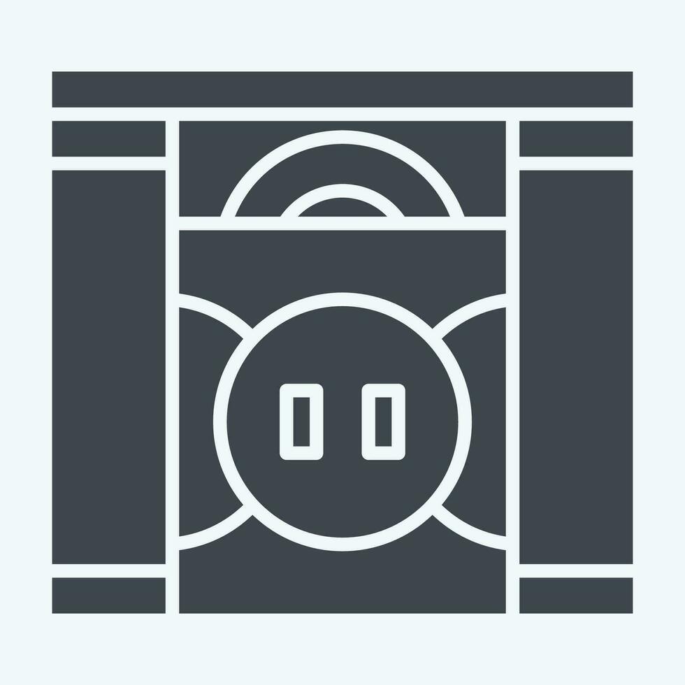 Icon Door. related to Home Decoration symbol. glyph style. simple design editable. simple illustration vector