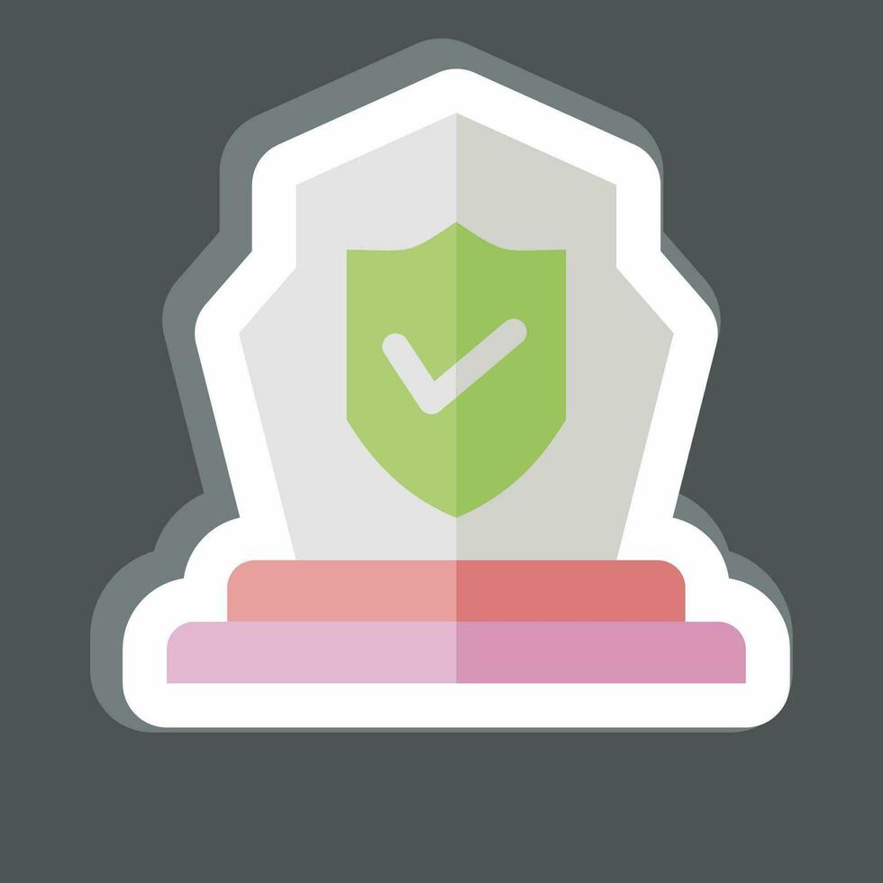 Sticker Funerals Insurance. related to Finance symbol. simple design editable. simple illustration vector