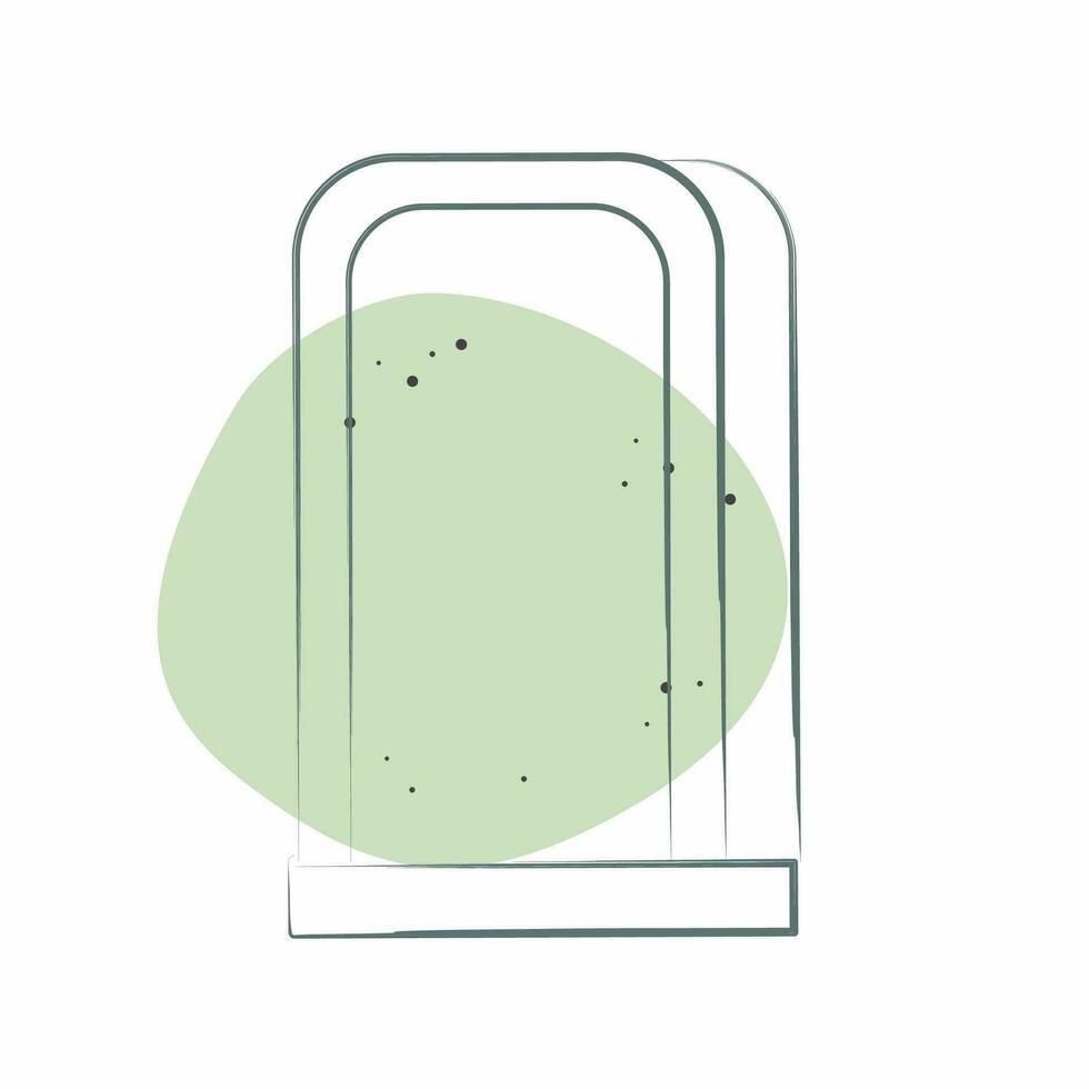 Icon Mirror. related to Home Decoration symbol. Color Spot Style. simple design editable. simple illustration vector