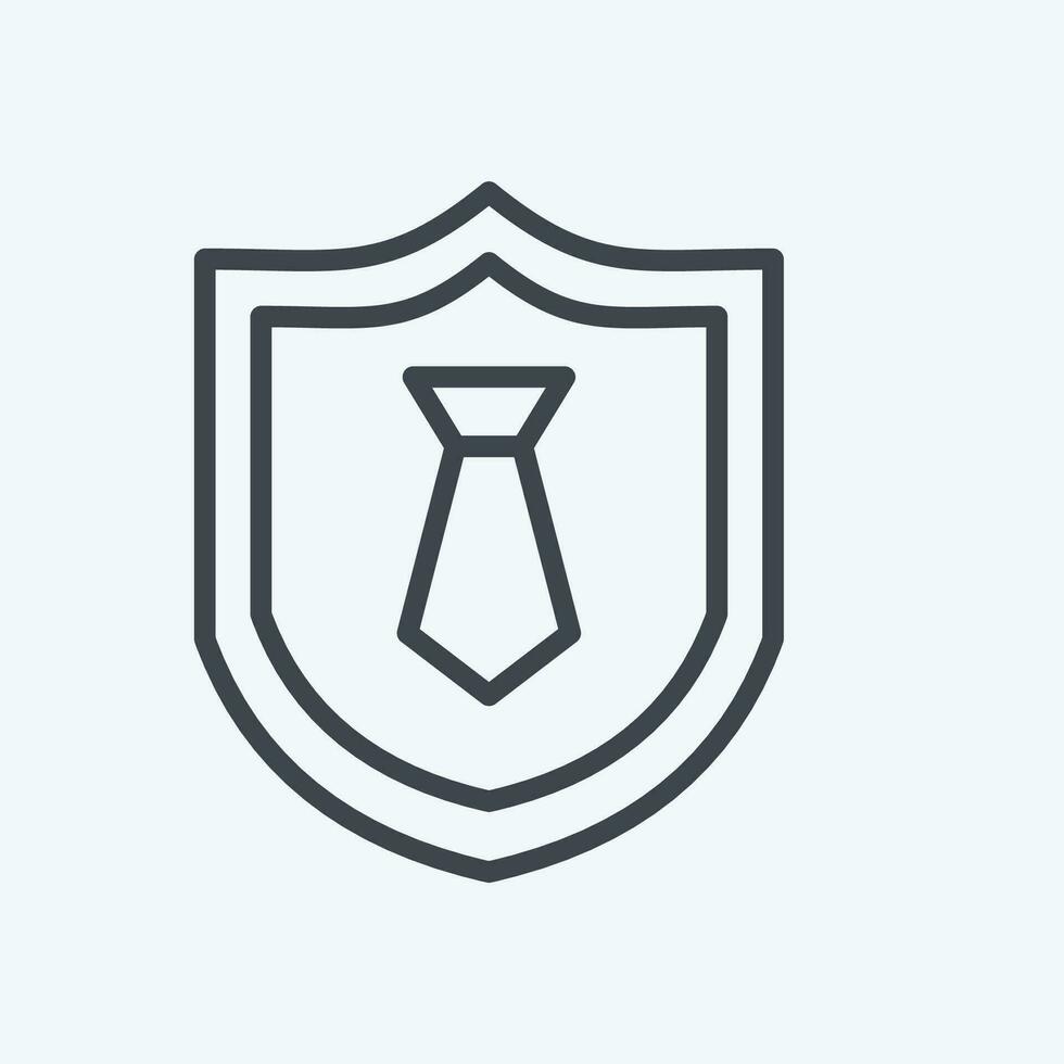 Icon Business Insurance 2. related to Finance symbol. line style. simple design editable. simple illustration vector