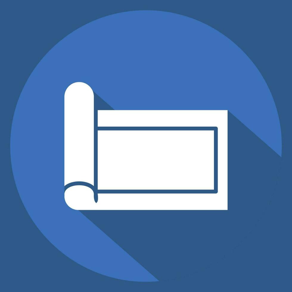 Icon Carpet. related to Home Decoration symbol. long shadow style. simple design editable. simple illustration vector