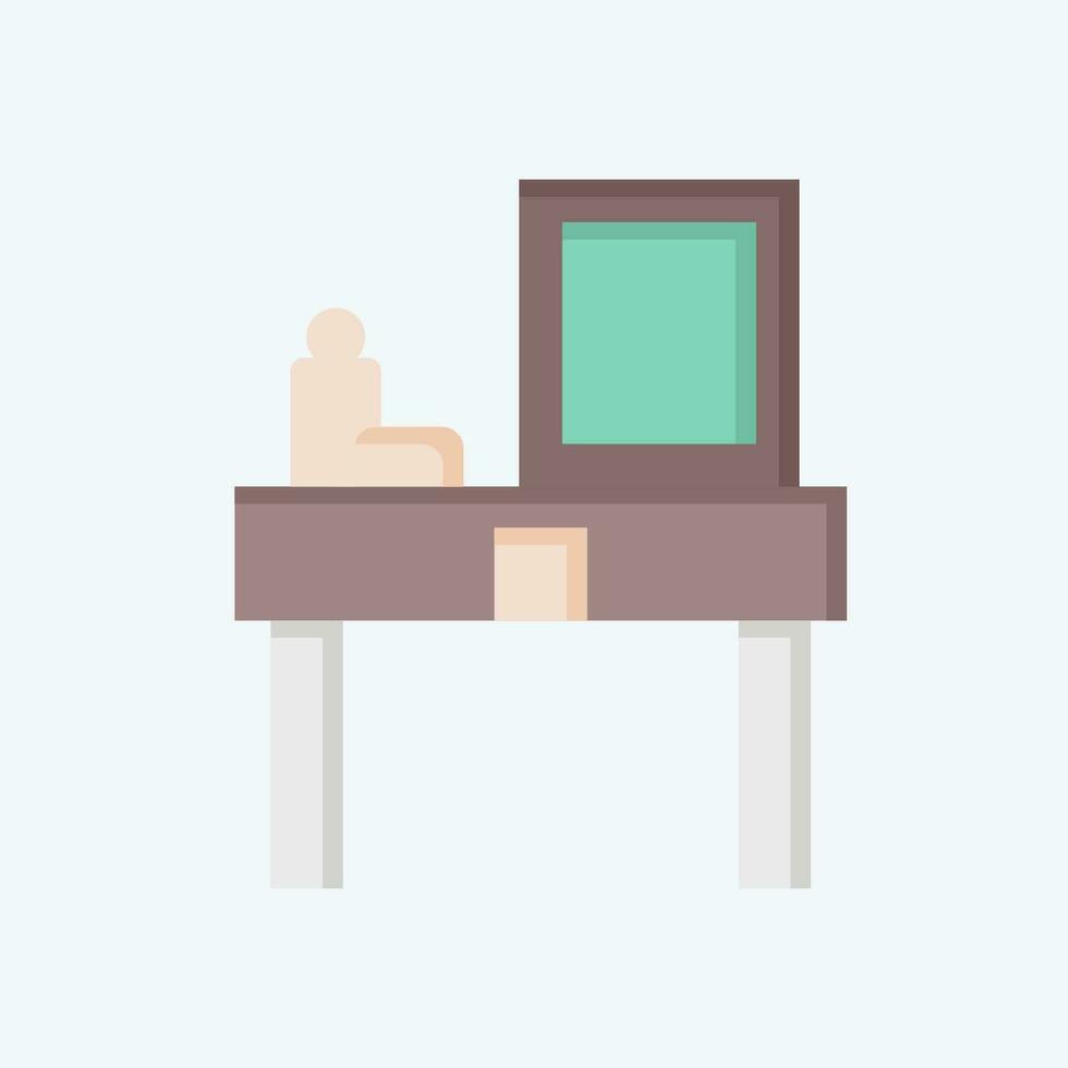 icono vendaje mesa. relacionado a hogar decoración símbolo. plano estilo. sencillo diseño editable. sencillo ilustración vector
