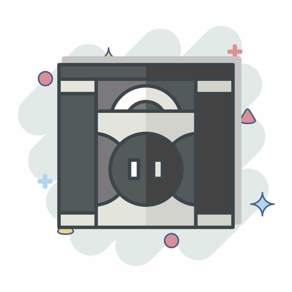 Icon Door. related to Home Decoration symbol. comic style. simple design editable. simple illustration vector