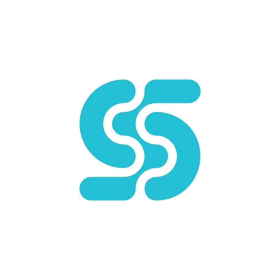 Letter S network technology logo vector