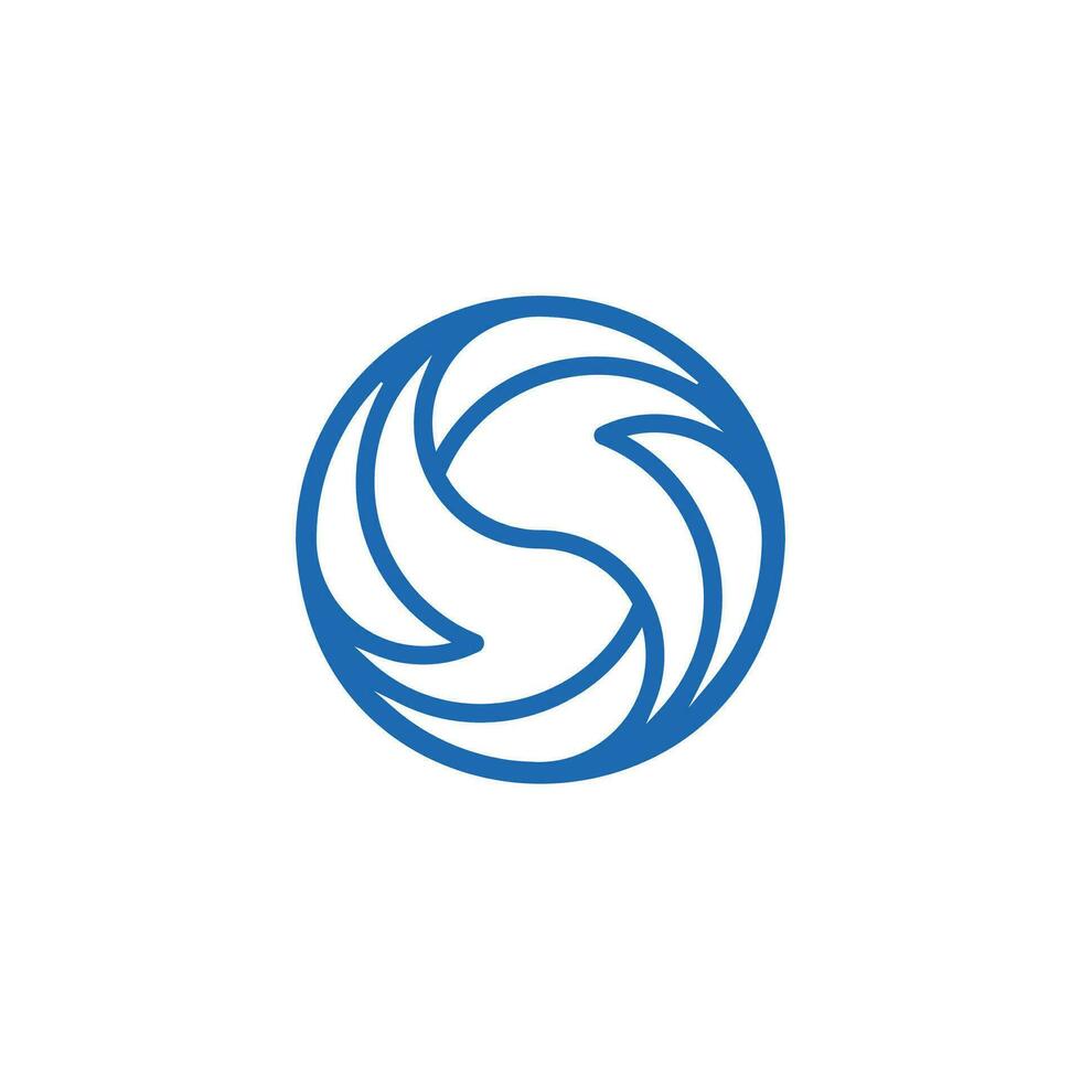 Swirling S and F letter vortex logo vector