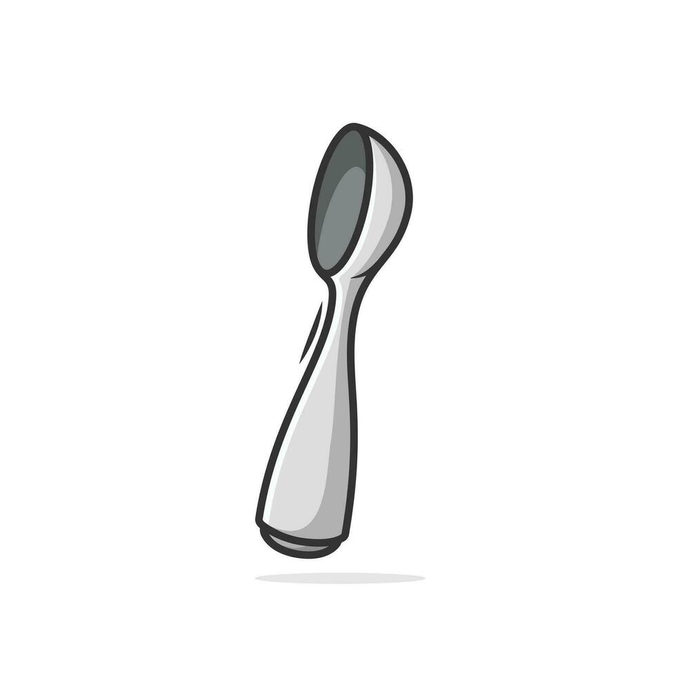 A modern ice cream spoon isolated on a white background vector