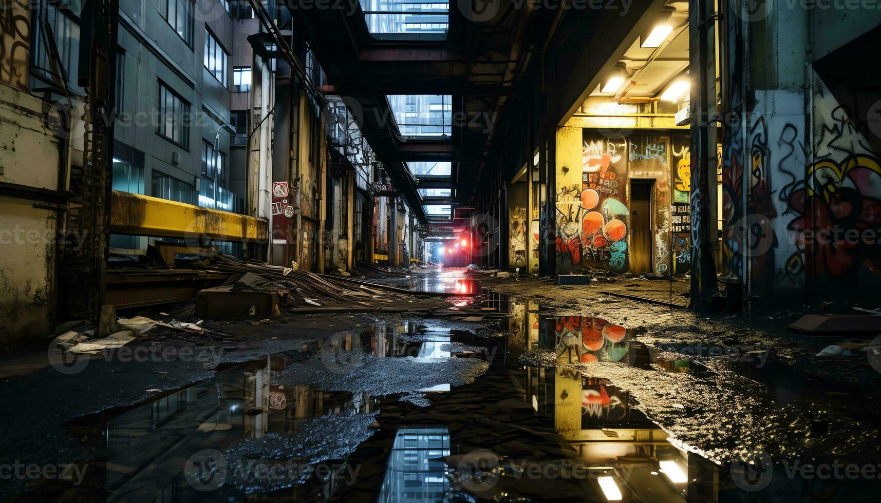 AI generated Unveiling the Vibrant Tapestry of Urban Exploration photo