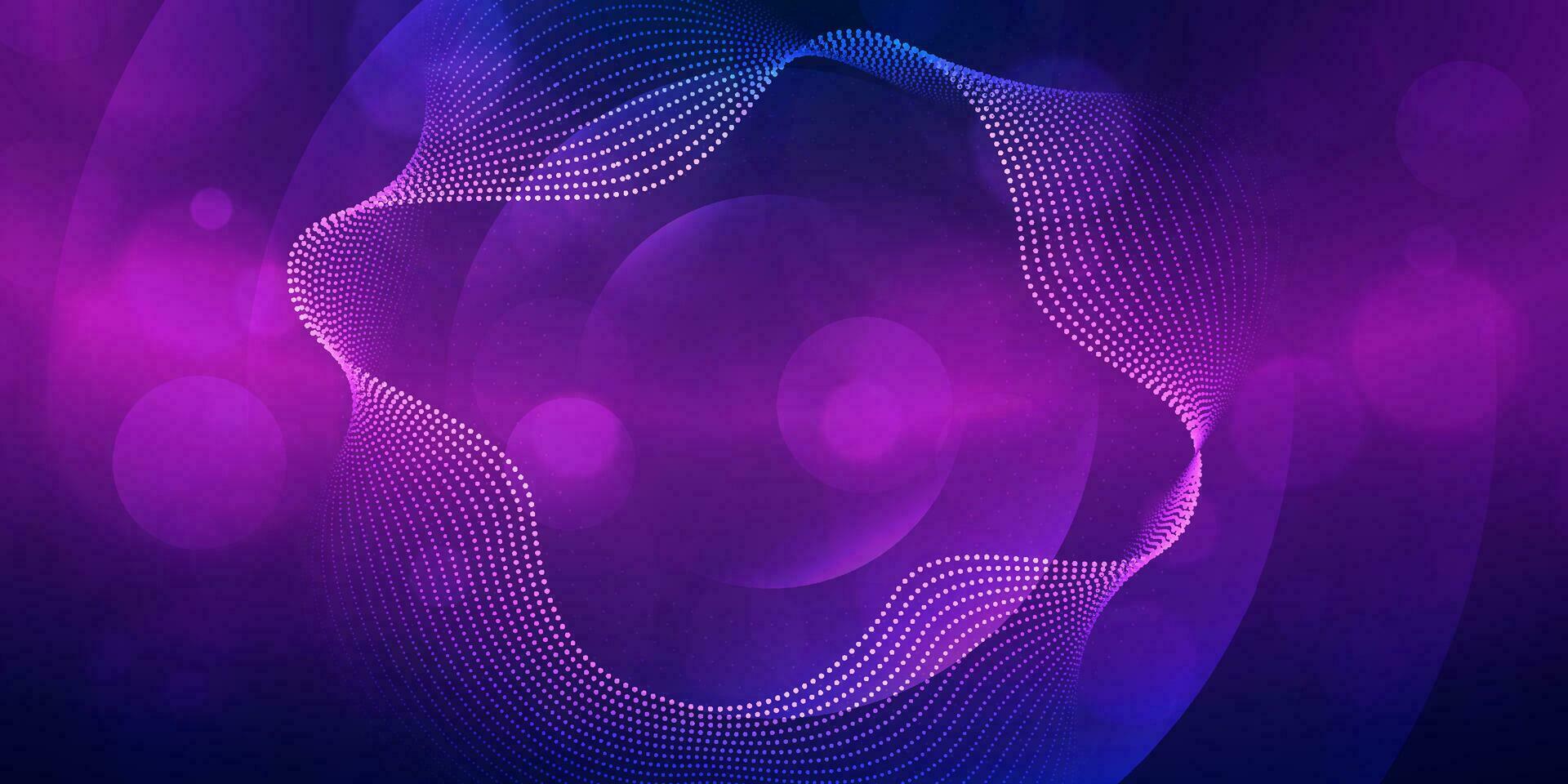 Digital technology futuristic Ai big data blue purple background, internet network connection, abstract cyber information communication, science innovation future tech, line dot illustration vector 3d